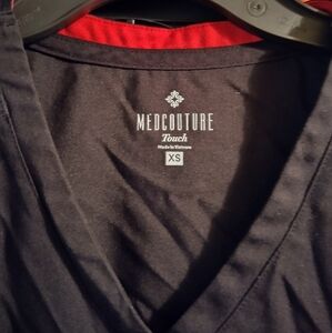 Med Couture Black Scrub Top XS